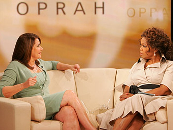 Lorraine Bracco and Oprah