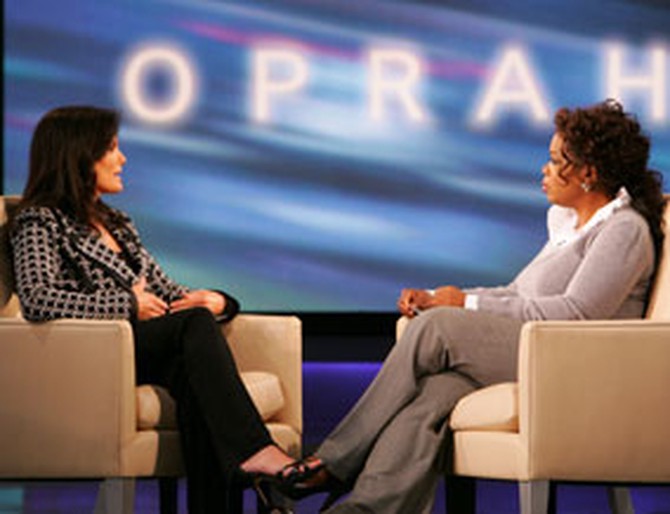 Denise Brown and Oprah