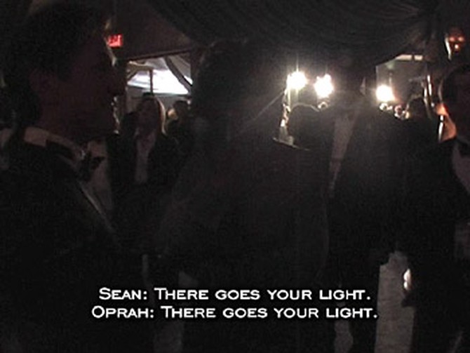 Oprah's camera light goes out while interviewing Sean Penn.