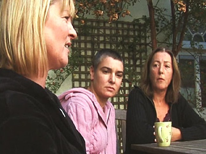 Sin&#233;ad O'Connor with her friends Angela and Hilly