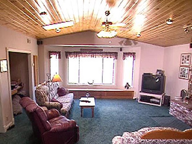 Margie and John's country-themed family room