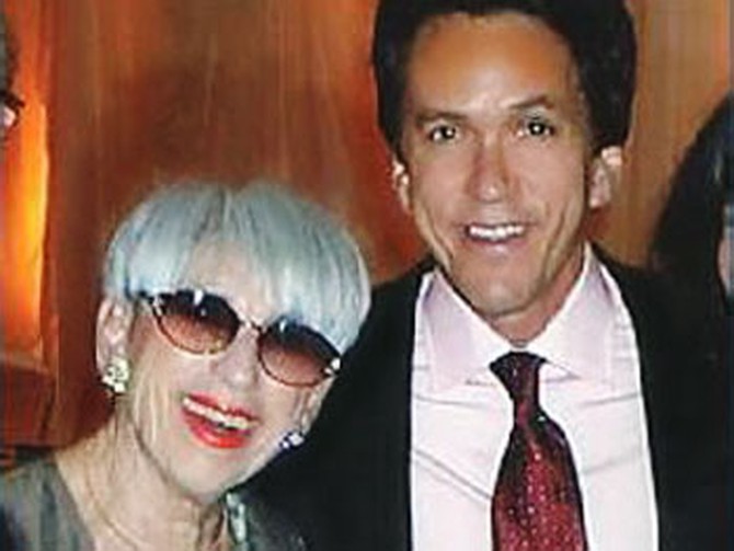 Mitch Albom with his mother
