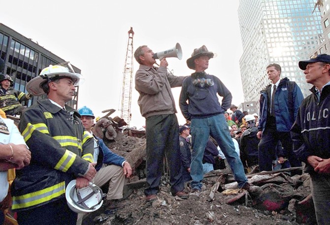 George Bush at Ground Zero