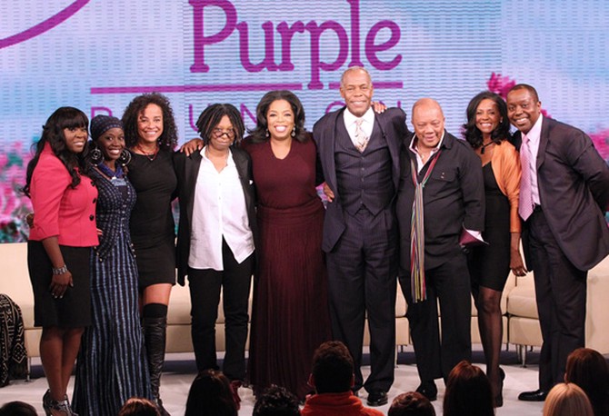 Oprah, Whoopi Goldberg and The Color Purple Cast