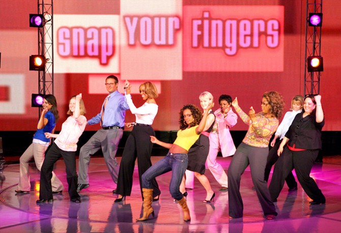 Oprah and Gayle learn new dance moves in 2008