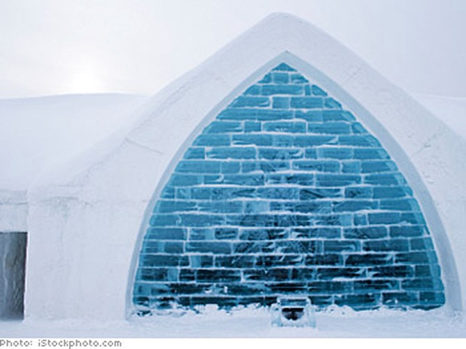 Experience an ice hotel.