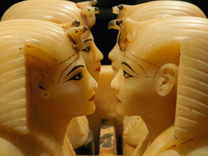 Alabaster chests from King Tut's tomb
