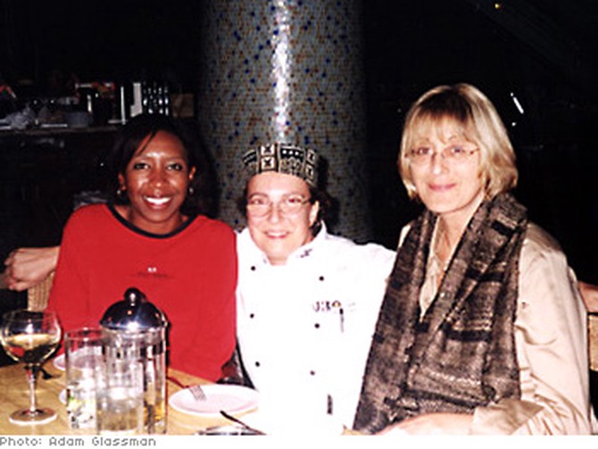 Disney public relations manager Veronica Clemons, Sibilla Patrizi and the chef