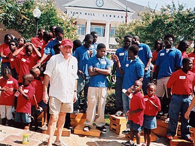 Neal Slavin and the Liberian adopted boys