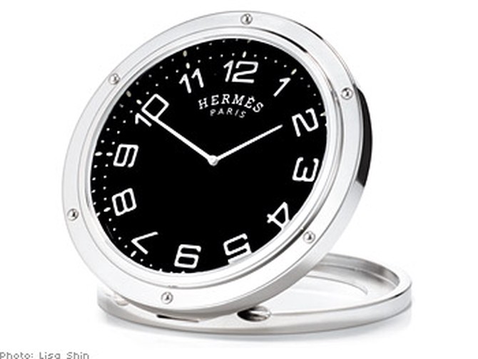 Hermès travel alarm clock