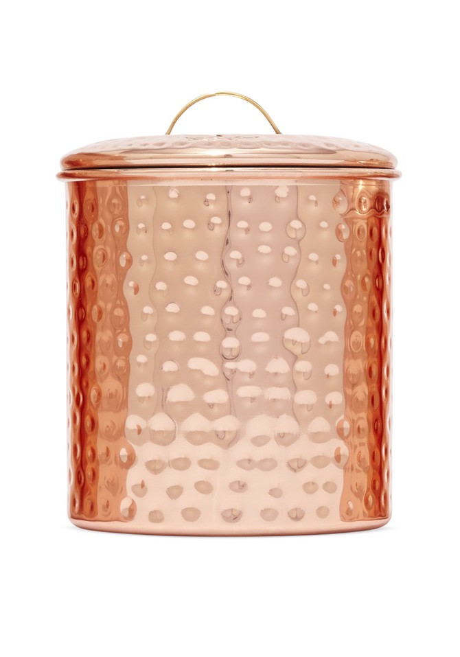 Hammered Rose Gold 6 Piece Set with Glass Lids 8”, 10” and 12