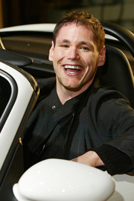David Caruso in his new Porsche, a gift from Oprah