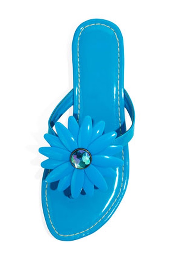 Miss Trish for Target blue daisy wedge sandal