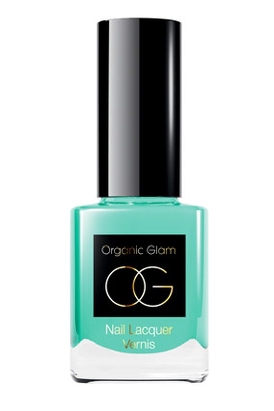 Organic Glam Nail Polish in Aqua