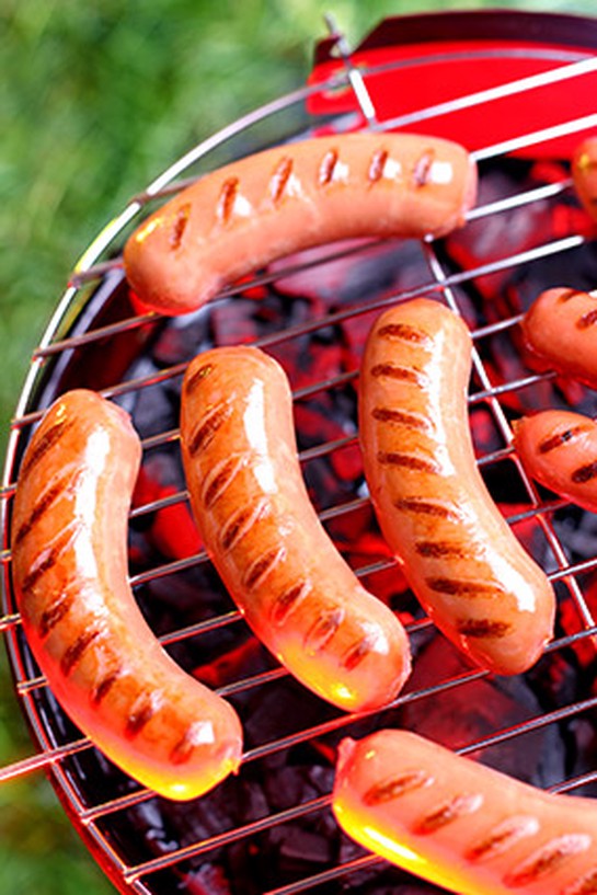 Sausage on a barbeque
