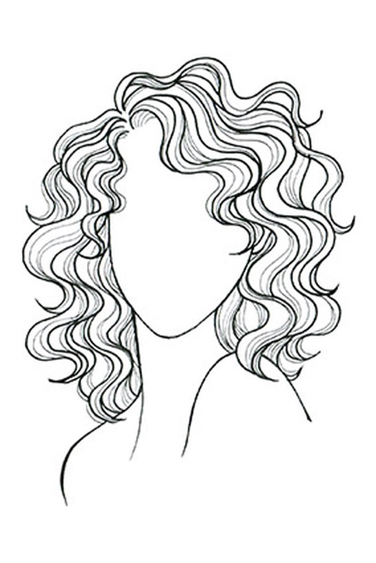 Wavy or Curly Hair, Oval Face