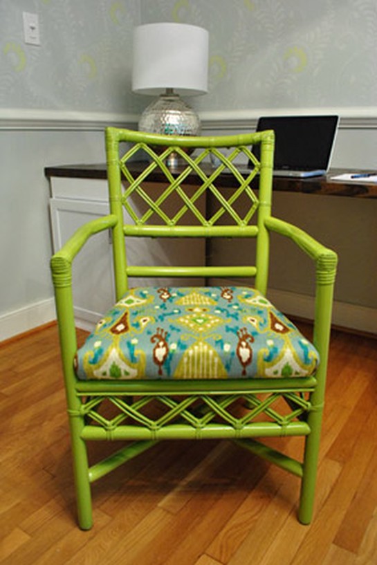 ikat-topped chair