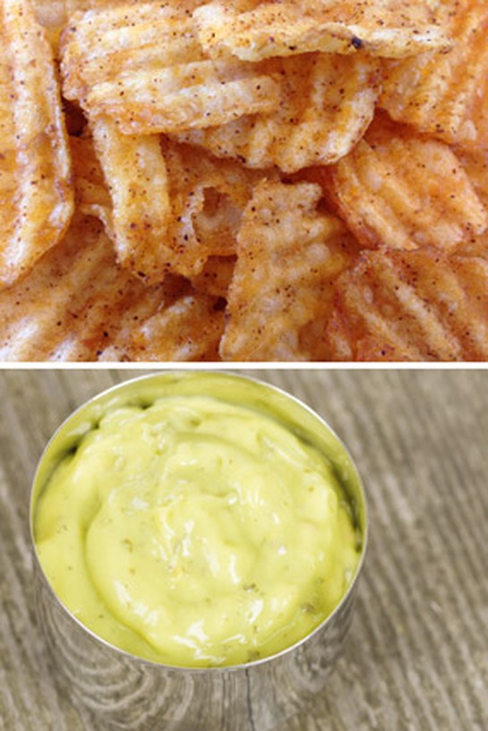 Potato Chips + Ranch Dressing