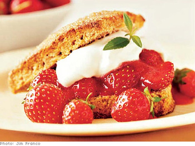 Cardamom Strawberry Shortcake with Cream