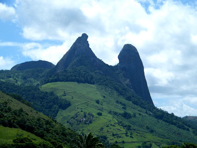 The Monk and Nun rock in Espirito Santo, Brazil