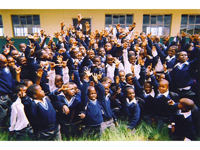 Your donations bought uniforms for children in South Africa.