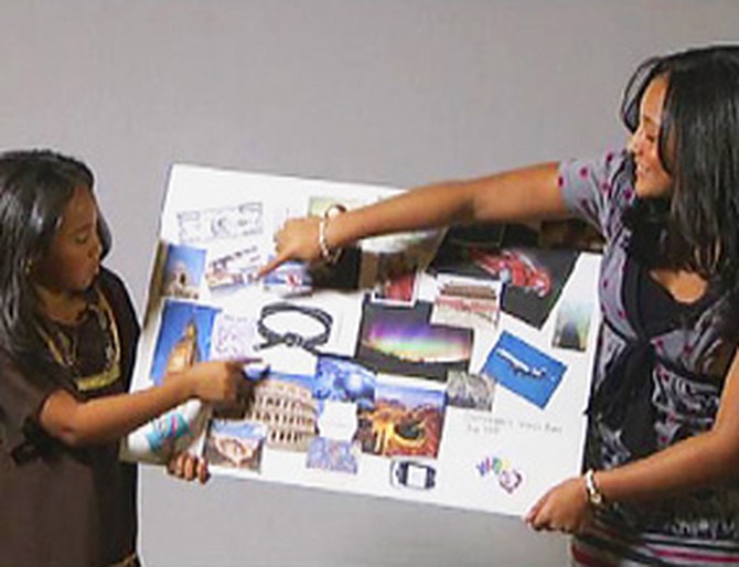 Dominique and Brittany have vision boards.