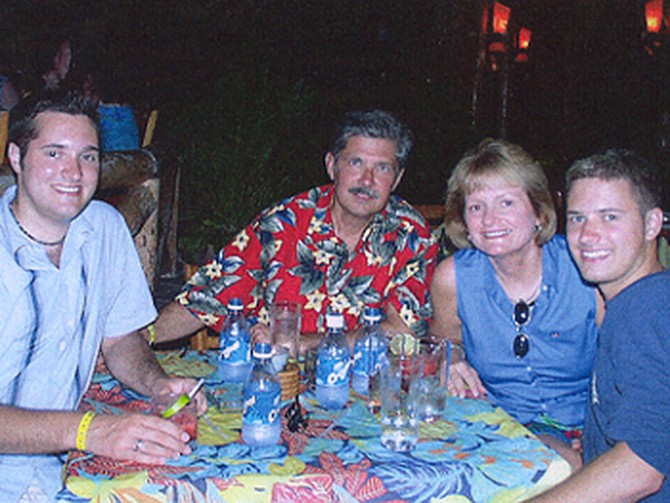 The Whitaker family (left to right) Bart, Kent, Trisha, Kevin