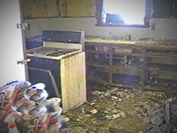 Fannie's home after being destroyed by Hurricane Katrina