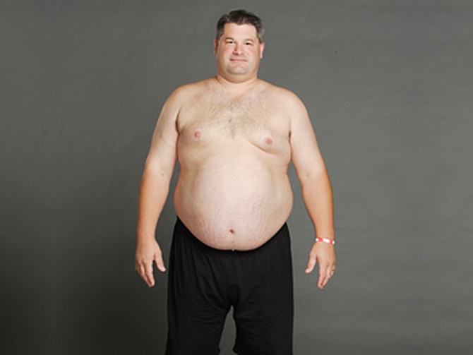 Mark Kruger, before losing 100 pounds