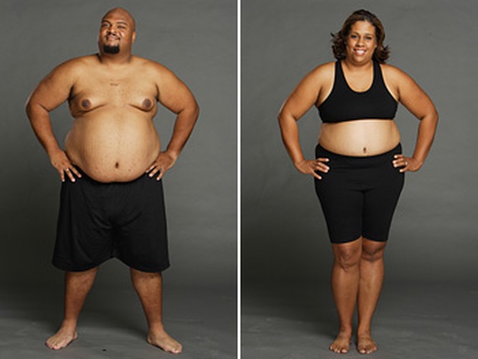 Curtis and Mallory Bray, before losing weight