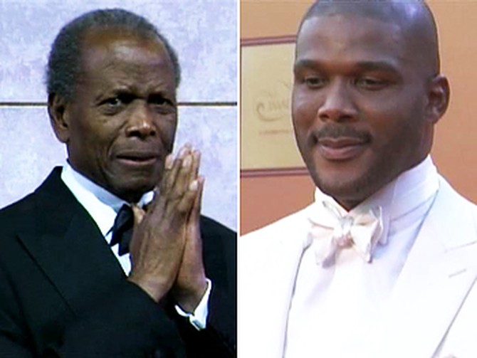 Sidney Poitier and Tyler Perry