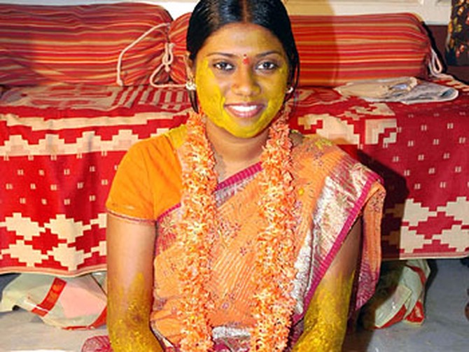 Ramya on her wedding day