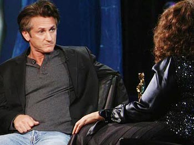 Sean Penn says it was hard to portray Harvey Milk.