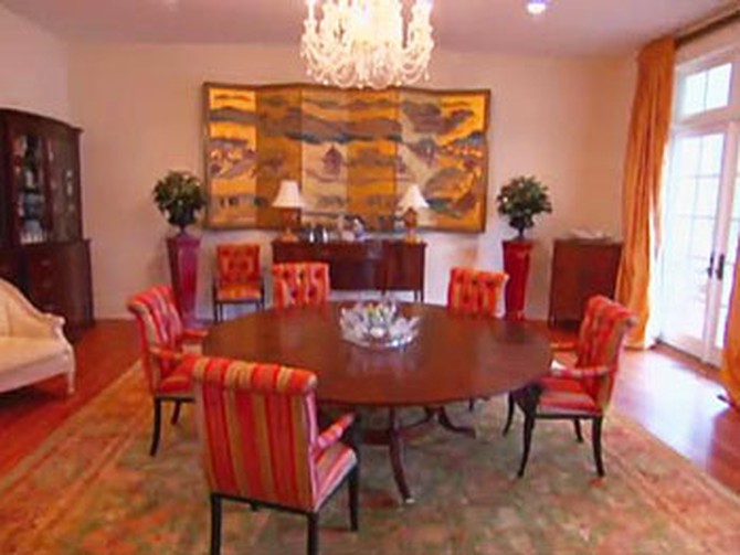 The Edwards' formal dining room