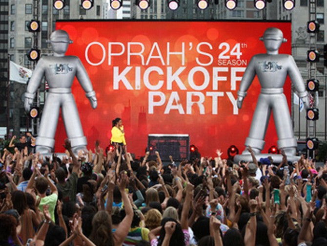 Oprah kicks off the party!