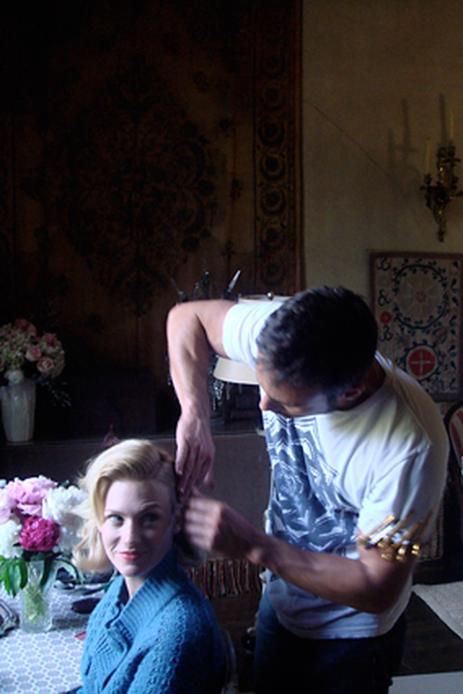 Behind the scenes with January Jones and Rob Talty
