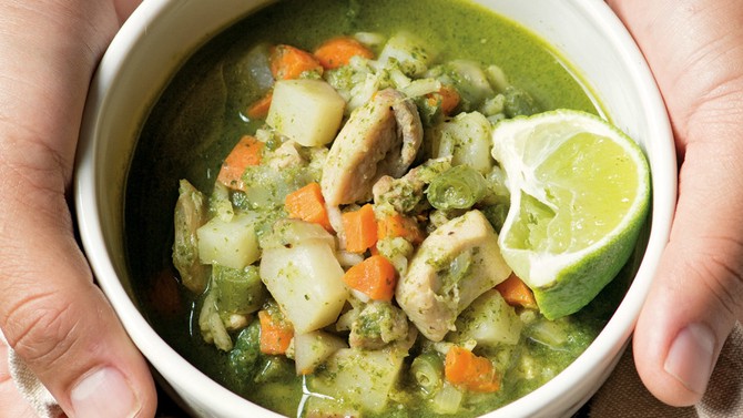 Peruvian Chicken and Lime Soup