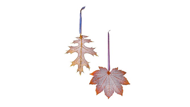 Leaf Ornaments Preserved in Gold, Silver or Copper
