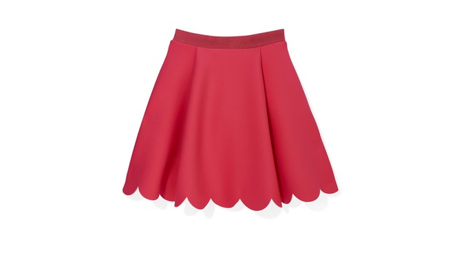 red hm skirt