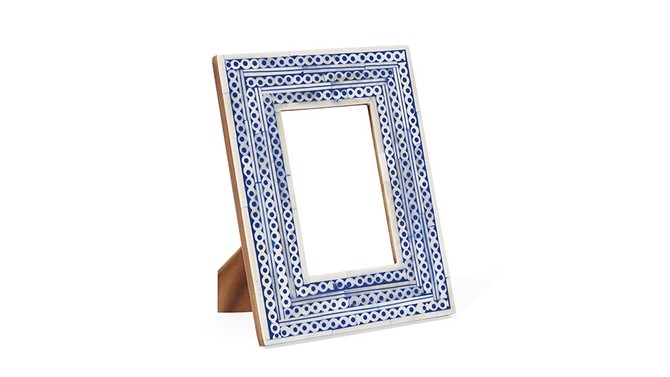 blue and white frame