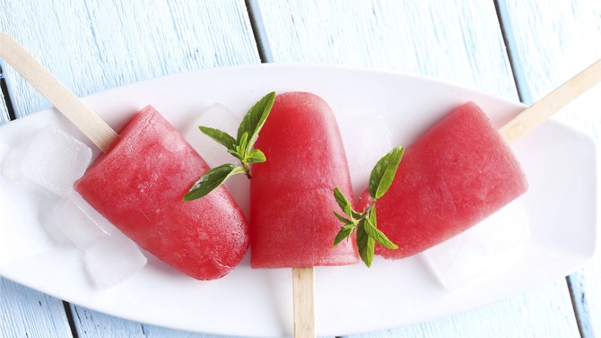 Herbed Watermelon Pops Recipe