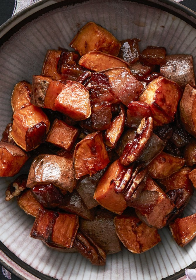 candied bacon sweet potatoes