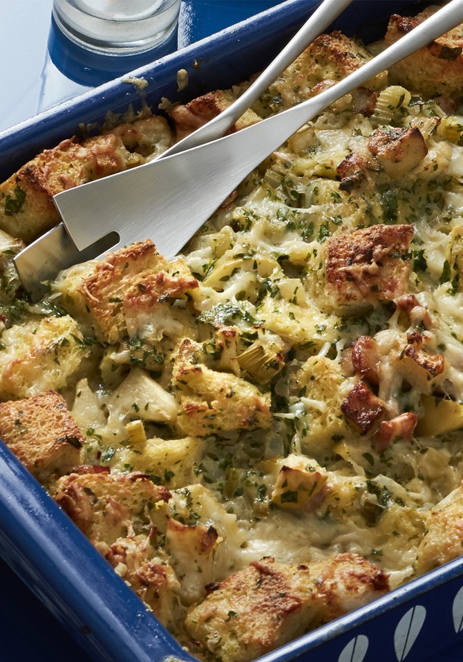 Herb & Apple Bread Pudding