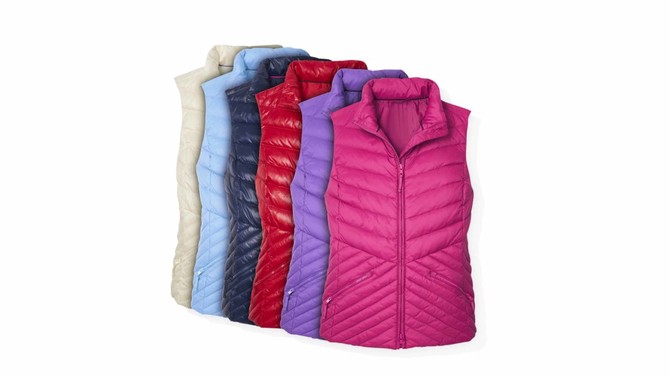 Chevron Quilted Puffer Vests