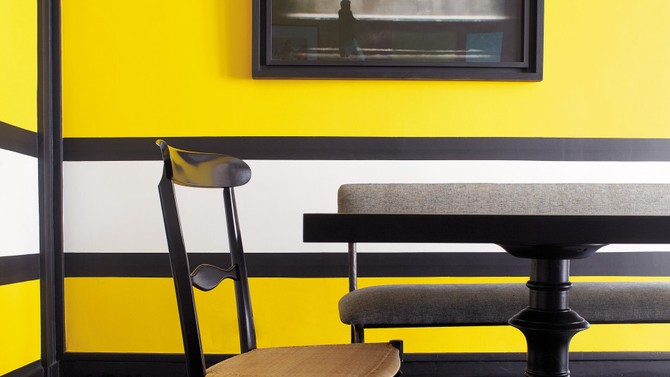 yellow and black paint colors for room