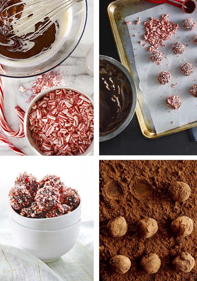 Peppermint and Chocolate Truffles