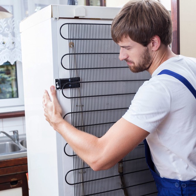 cleaning the refrigerator condenser