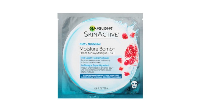 Best Face Treatment for Dry Skin: Garnier SkinActive Moisture Bomb The Super Hydrating Sheet Mask