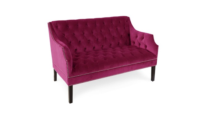 One King's Lane Laura 53-Inch Tufted Settee