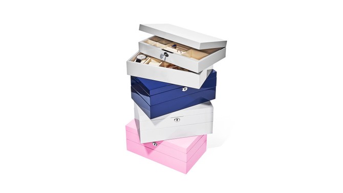 Stackable Lacquer Jewelry Boxes and Trays
